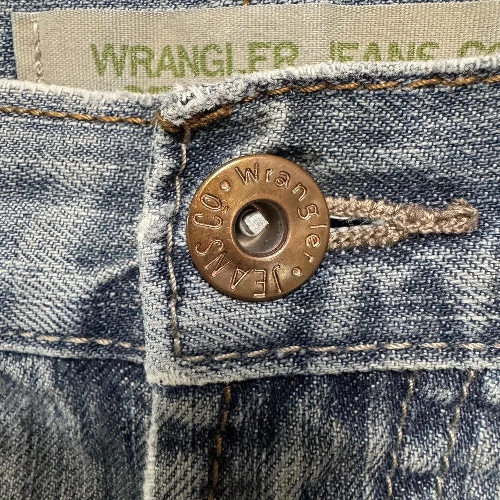 Wrangler Jeans Co Straight Fit Jeans Mens‎ 36x30 Distressed Rip Knee Workwear